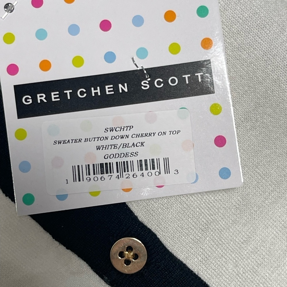 Gretchen Scott | Cherry on Top Short Sleeve Cardigan Sweater Old Money Classic - Picture 7 of 10